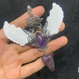 Angel wing cone pendant