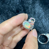 Opal swan ring