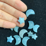 Aquamarine mini moon star