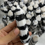 Zebra stone tower