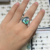 Abalone shell ring